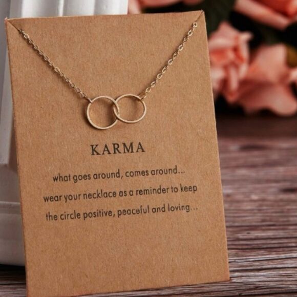 Boho Indie Karma Charm Necklace NWT - Picture 1 of 3